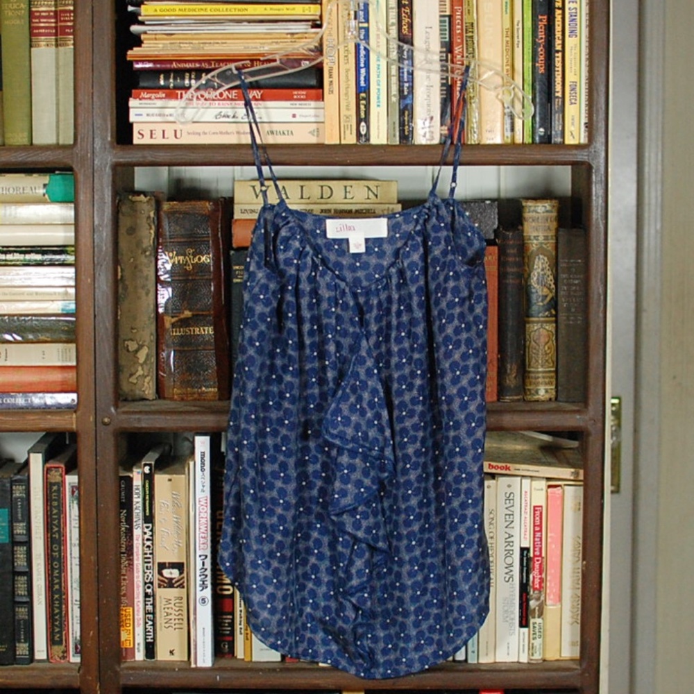 Lilka I Anthropologie Floral Silk Tent Top